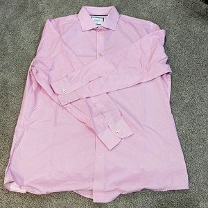 Business Casual Collar Non-Iron Diamond Printed Shirt -Red